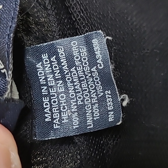 French Collection black skirt with sheer black intricate fabric overlay - Picture 6 of 10